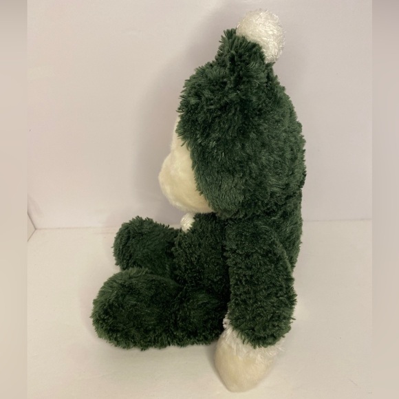 Heritage Collection By Ganz Christmas Teddy Bear Green Suit With Hood Rare HTF - Picture 9 of 15